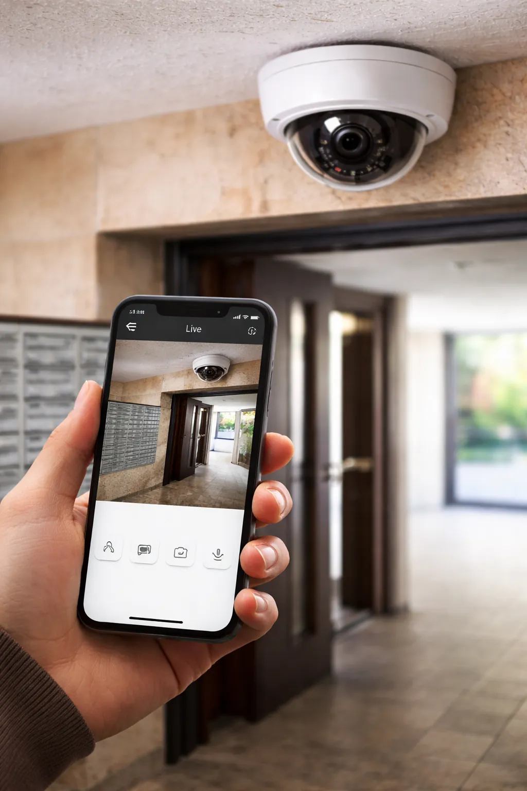 просмотр камеры подъезда через телефон