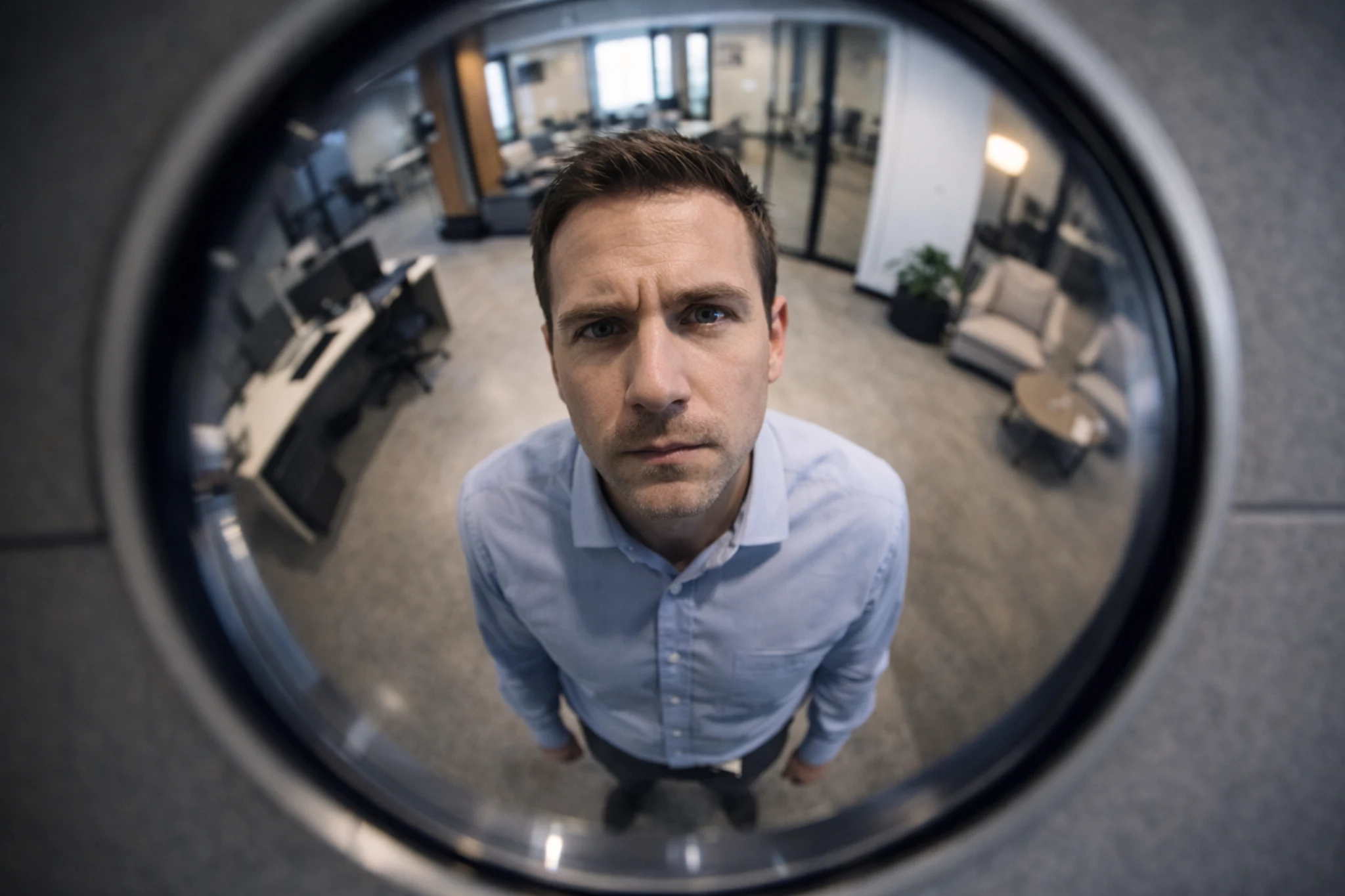 Контроль входной зоны офиса с достаточной детализацией по лицу