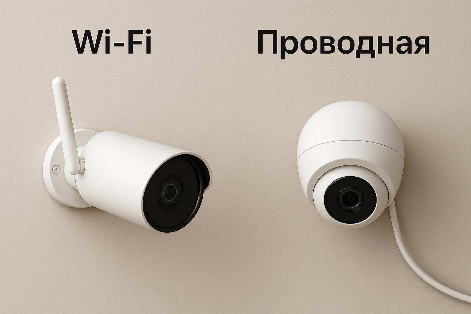 Сравнение Wi-Fi и проводной камеры