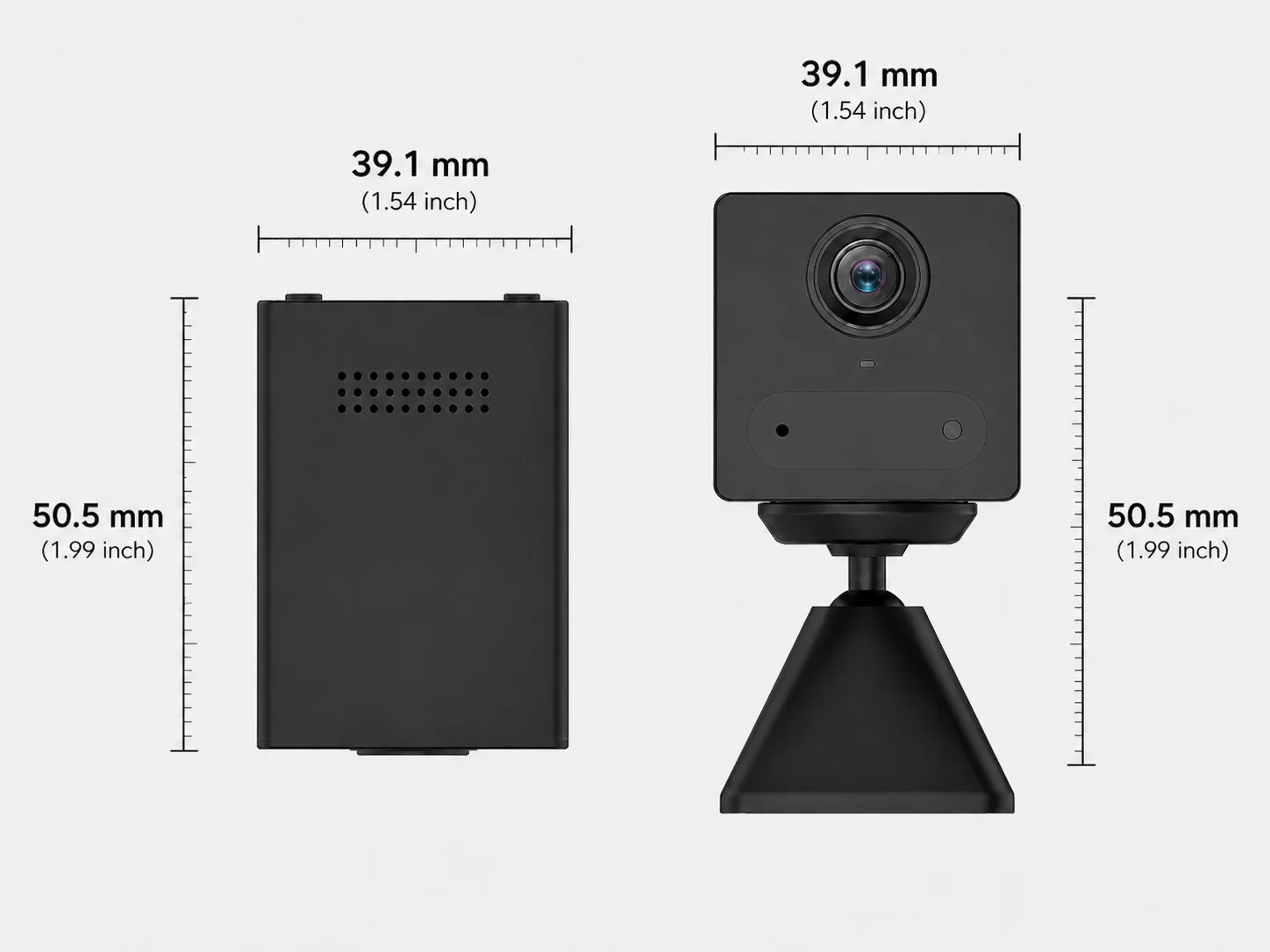 Размеры компактной камеры EZVIZ CB2 Black