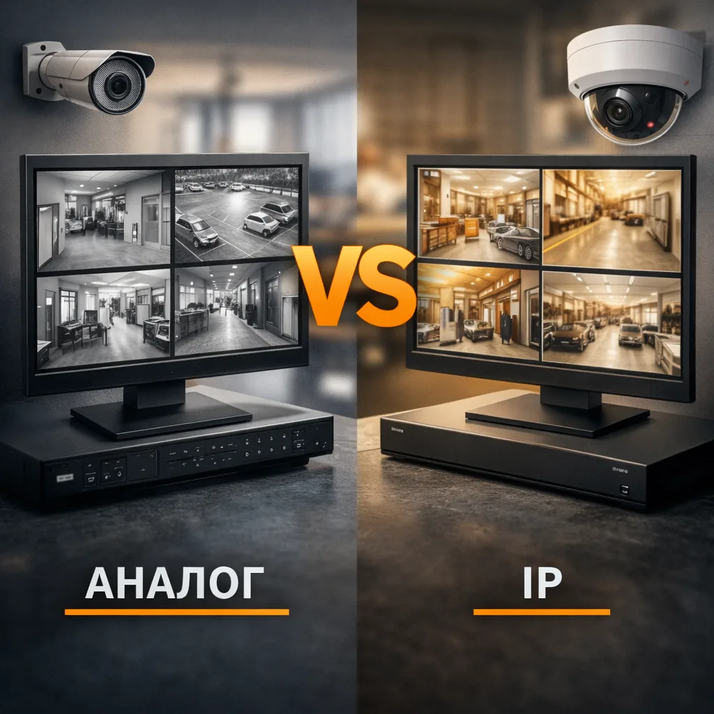 Сравнение IP и аналогового видеонаблюдения.