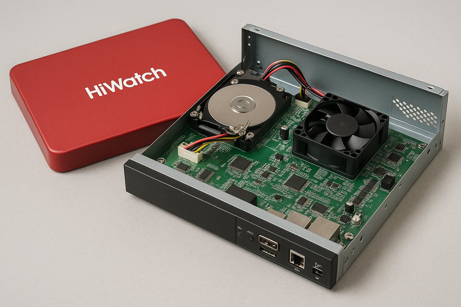 Разобранный видеорегистратор HiWatch