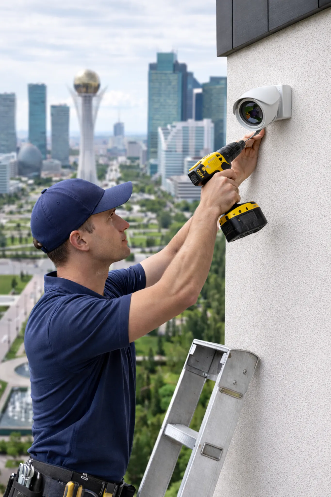 Монтаж камеры видеонаблюдения в Астане — установка под ключ